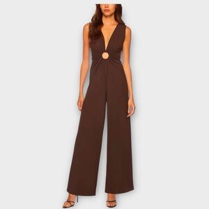 Susana Monaco Circle V-Neck Jumpsuit